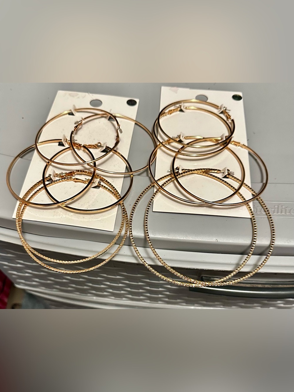 Forever 21 Gold Hoop Earring Set - Shiny Gold Tones